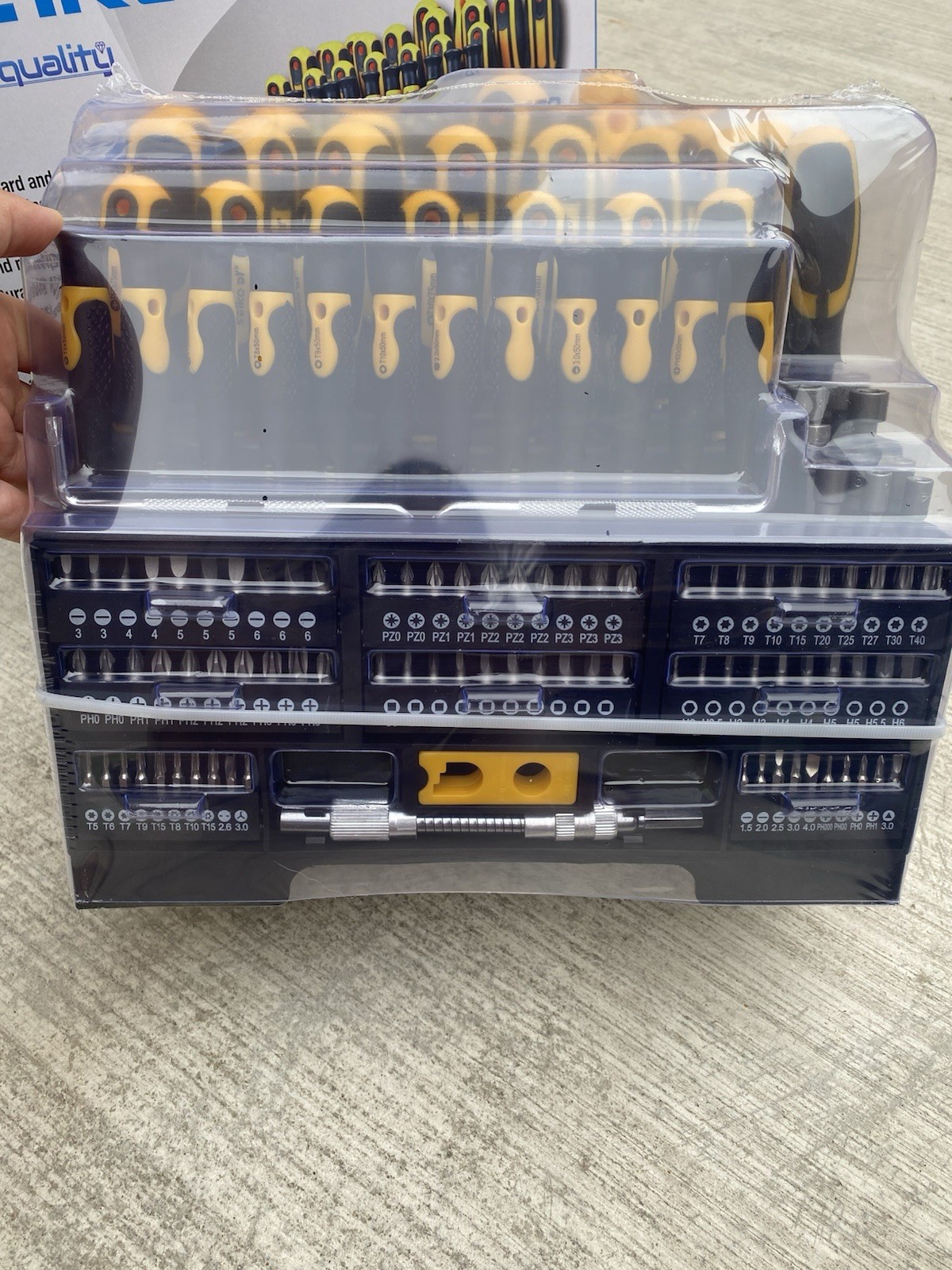 145PCS Magnetic Screwdriver Set Repair Tool Kit CR-V Steel with Organizer Stand