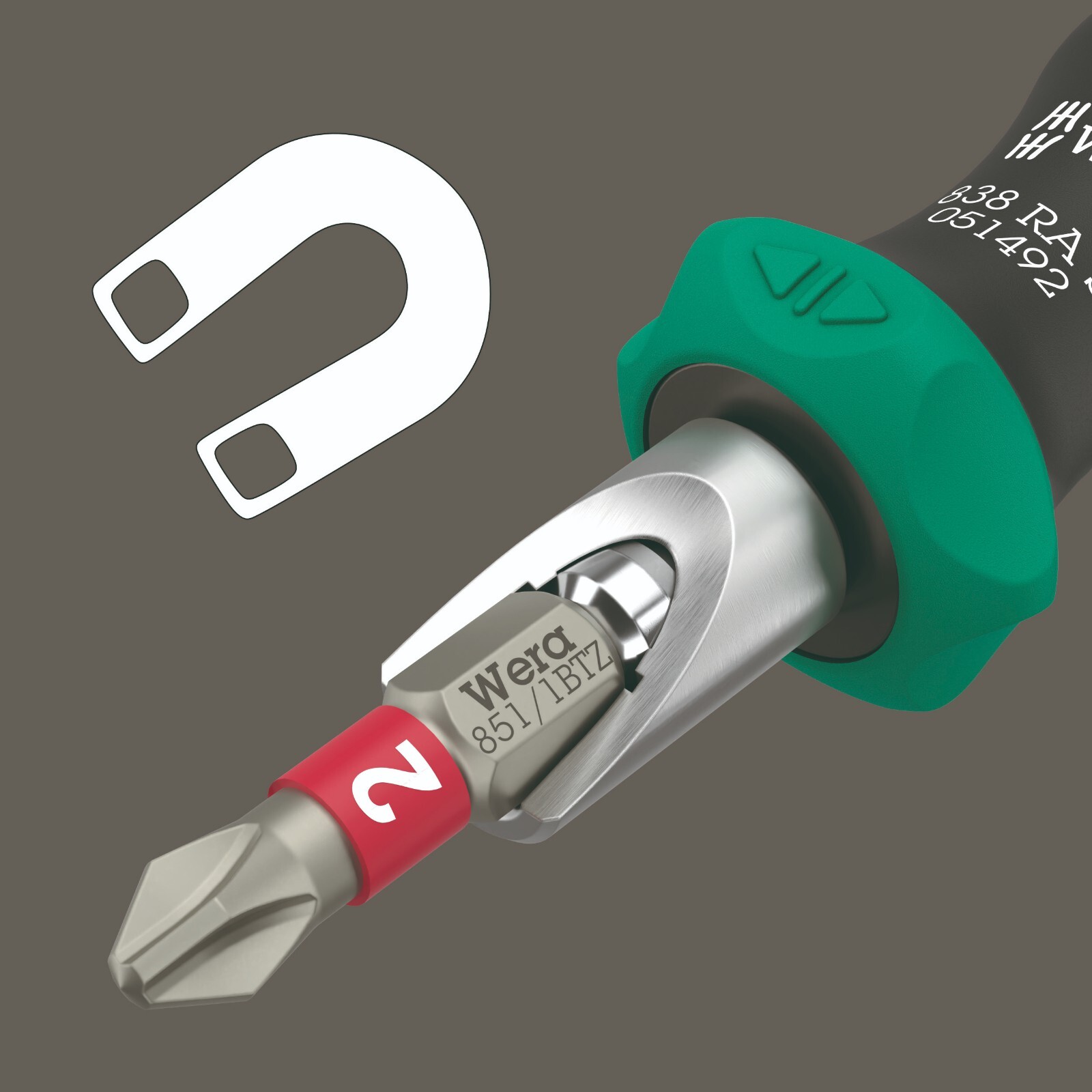 Wera Kraftform Kompakt 838 RA S Ratcheting Screwdriver Set 1 Metric 05051060001