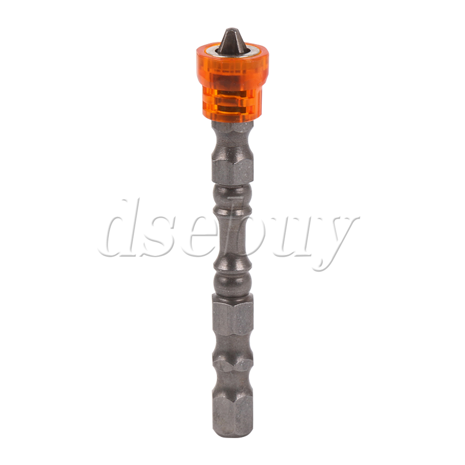 25PCS Magnetic Collar Design Chrome Steel Screwdriver Bit 1/4″ Hex Shank Orange