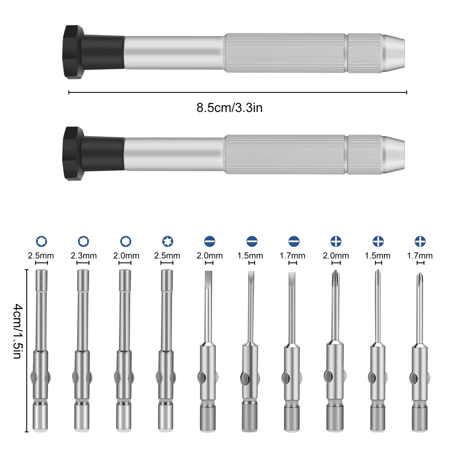 1 Set Portable Multi-Use Precision Screwdriver Kit for Watch Glasses Repair Tool