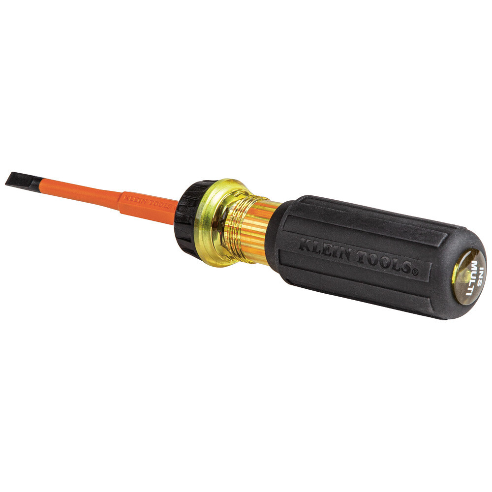 Klein Tools 32293 Flip-Blade Insulated Screwdriver, 2-in1, Ph Bit #2, Sl Bit 1/4