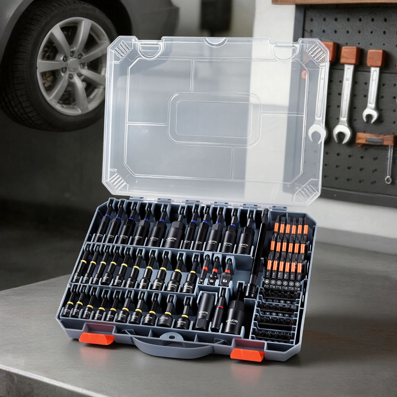 VEVOR Nut Driver Set Magnetic Nut Drivers 80-Piece SAE and Metric Carrying Case