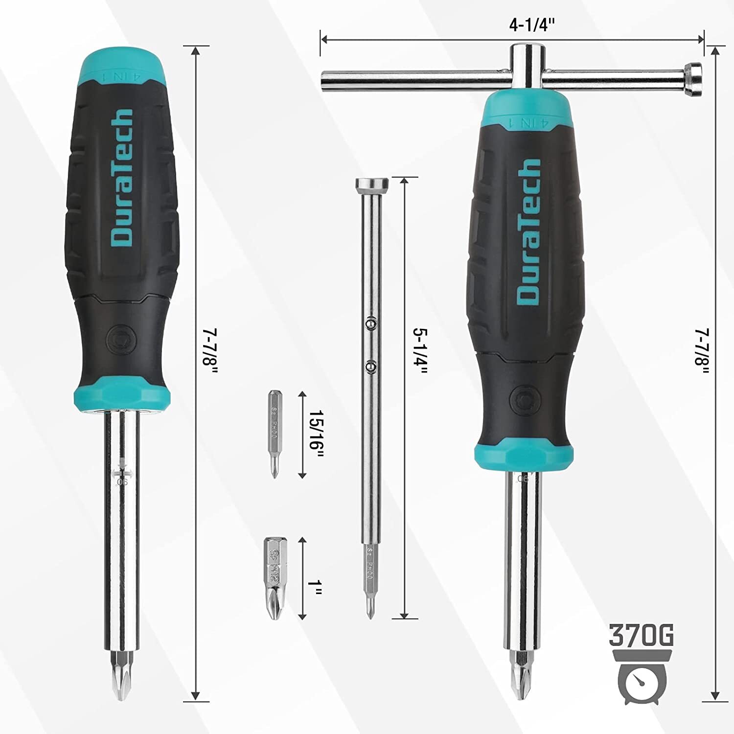 DURATECH 18-in-1 Multi-bit Screwdriver Phillips/Slotted/Torx/Square Screwdriver