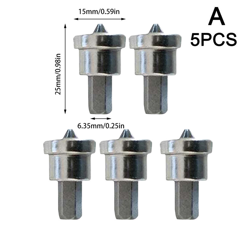 5PCS Magnetic Positioning 25mm/50mm Screwdriver Bits Woodworking Screw Hex Tools