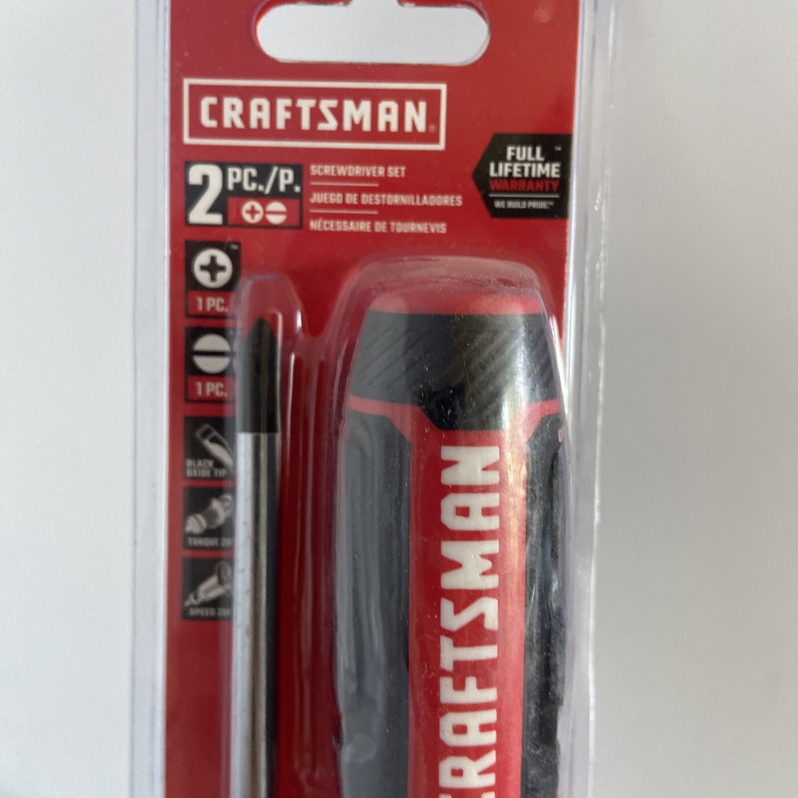 2-Pieces Hand Tools Bi-material Handle Slotted Head and Phillips Screwdriver Set