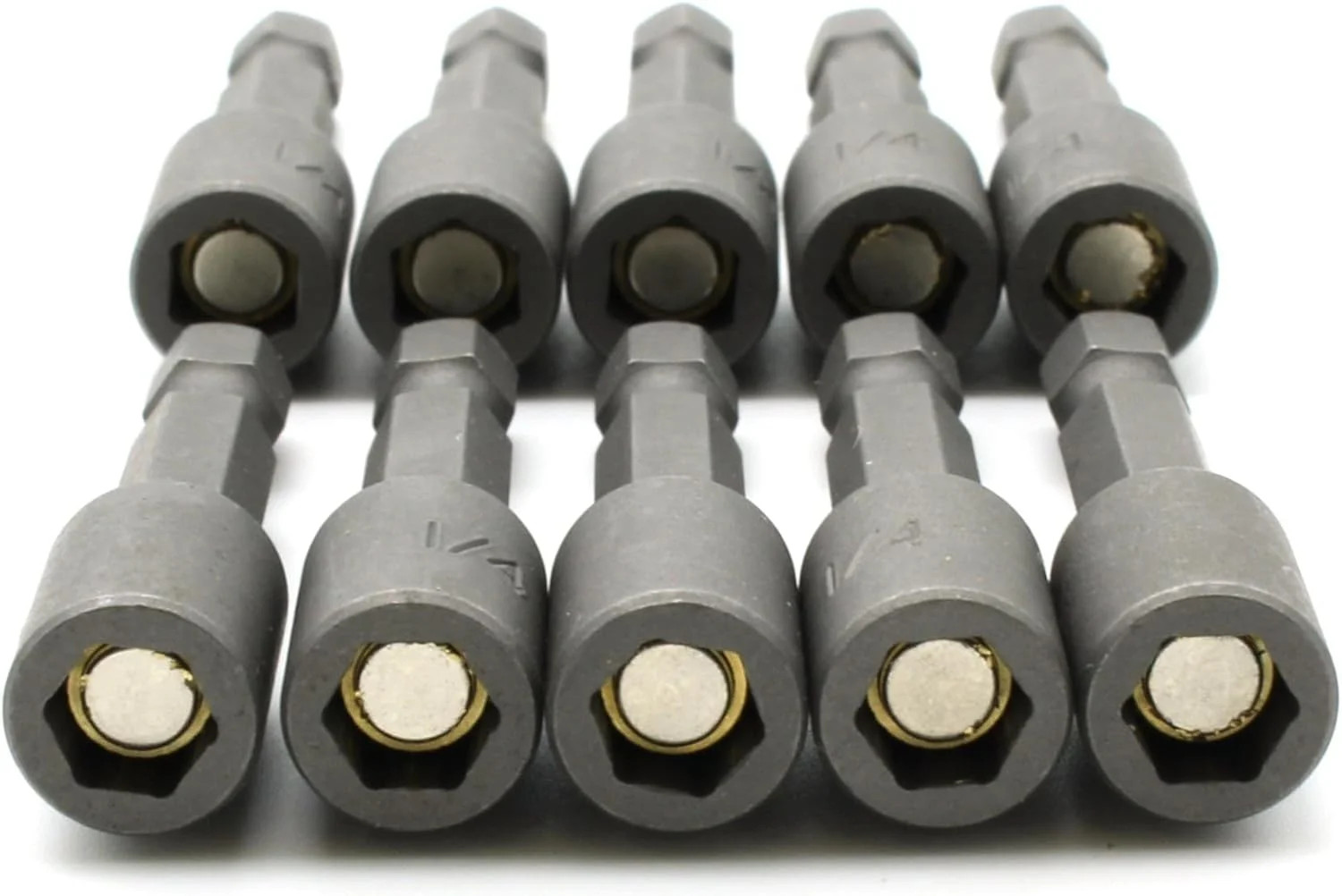 TEMO 10 pc Impact Ready Nut Driver 1/4 Inch Magnetic Nutsetter Set 1/4 Inch Shan