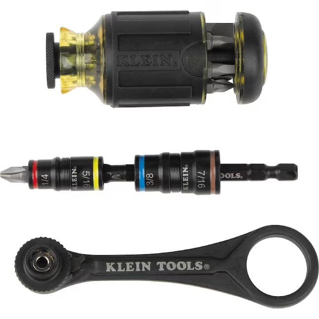 Klein Tools 85515HD Flip Socket, Mini Ratchet and Multi-Bit Driver Set, 3 Pc.
