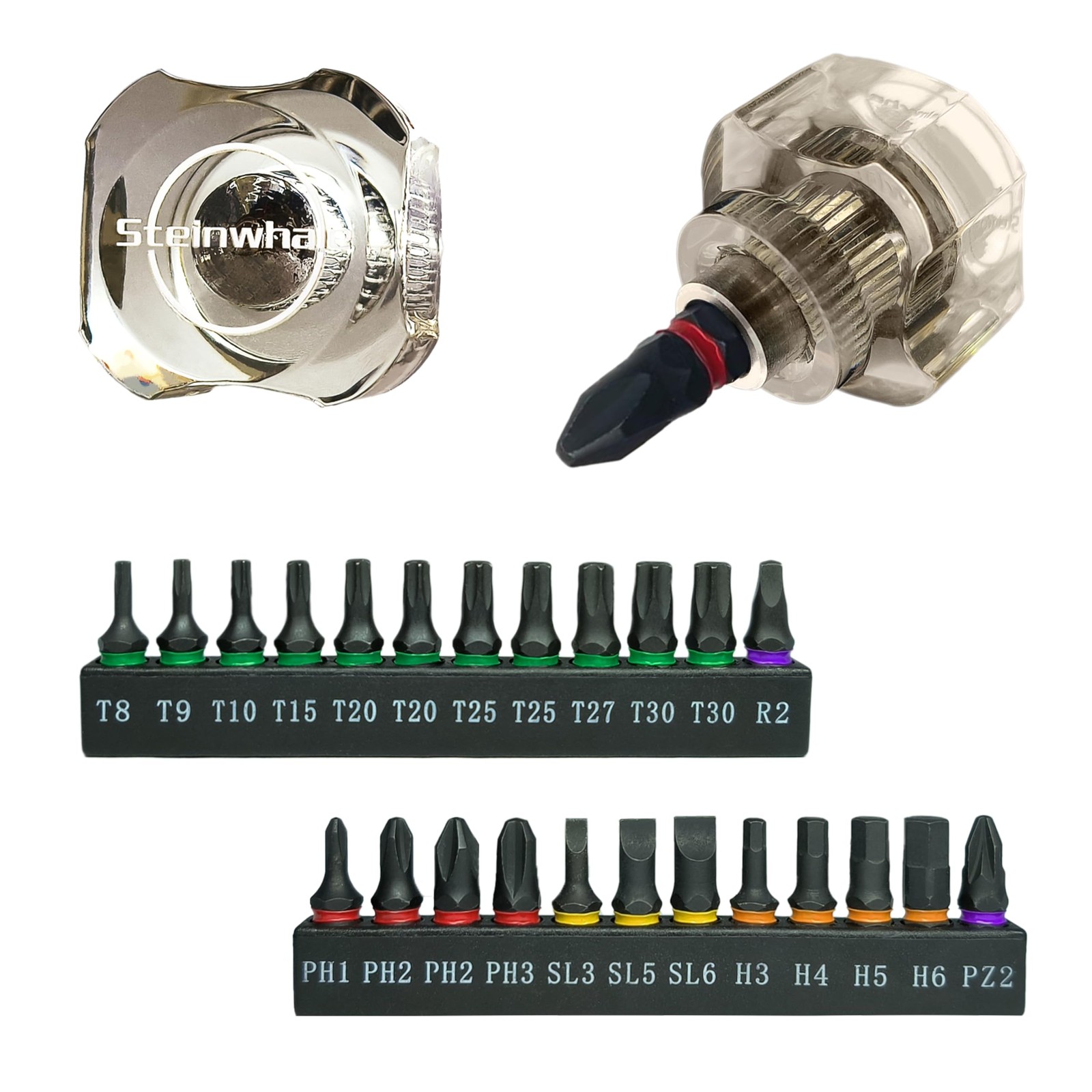 25in1 Short Stubby Mini Screwdriver for Tight Space, Security Torx, Phillips