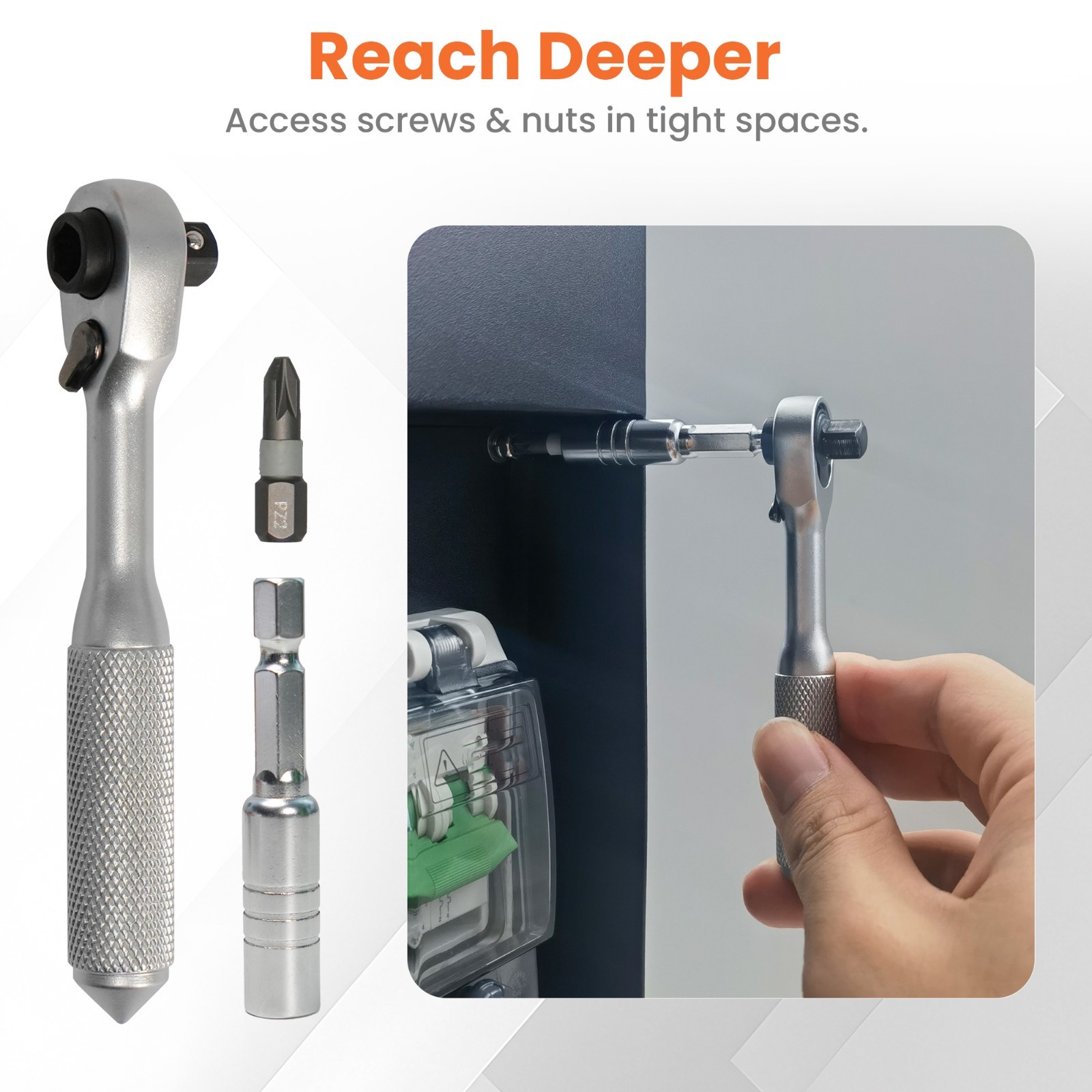42 Piece Precision Ratchet Screwdriver Set Repair Tool Kit Torque Wrench Sockets
