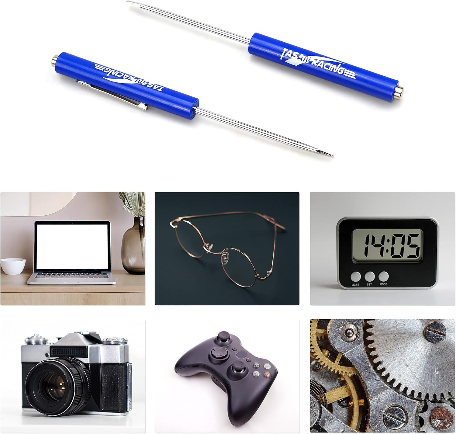 10Pcs Mini Tops and Pocket Clips Pocket Screwdriver Strong Magnetic Slotted Scre
