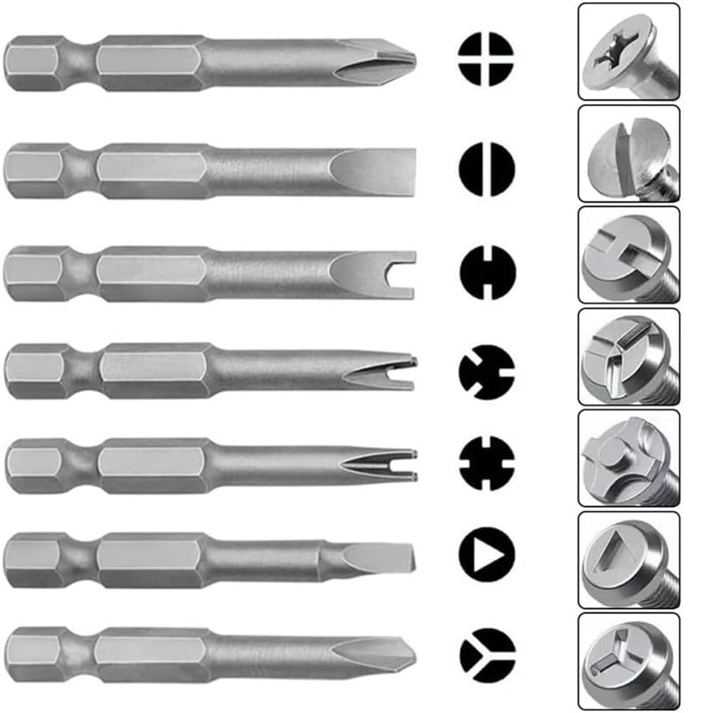 13 Piece Special Shaped 1/4 inch Hex Magnetic CR-V Steel Screwdriver Bit Set
