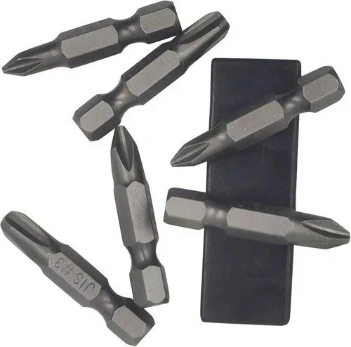 6Pcs 35Mm JIS Screwdriver Bit Set with Magnetic Tip, 1/4 Hex Shank, S2 Alloy_Ste