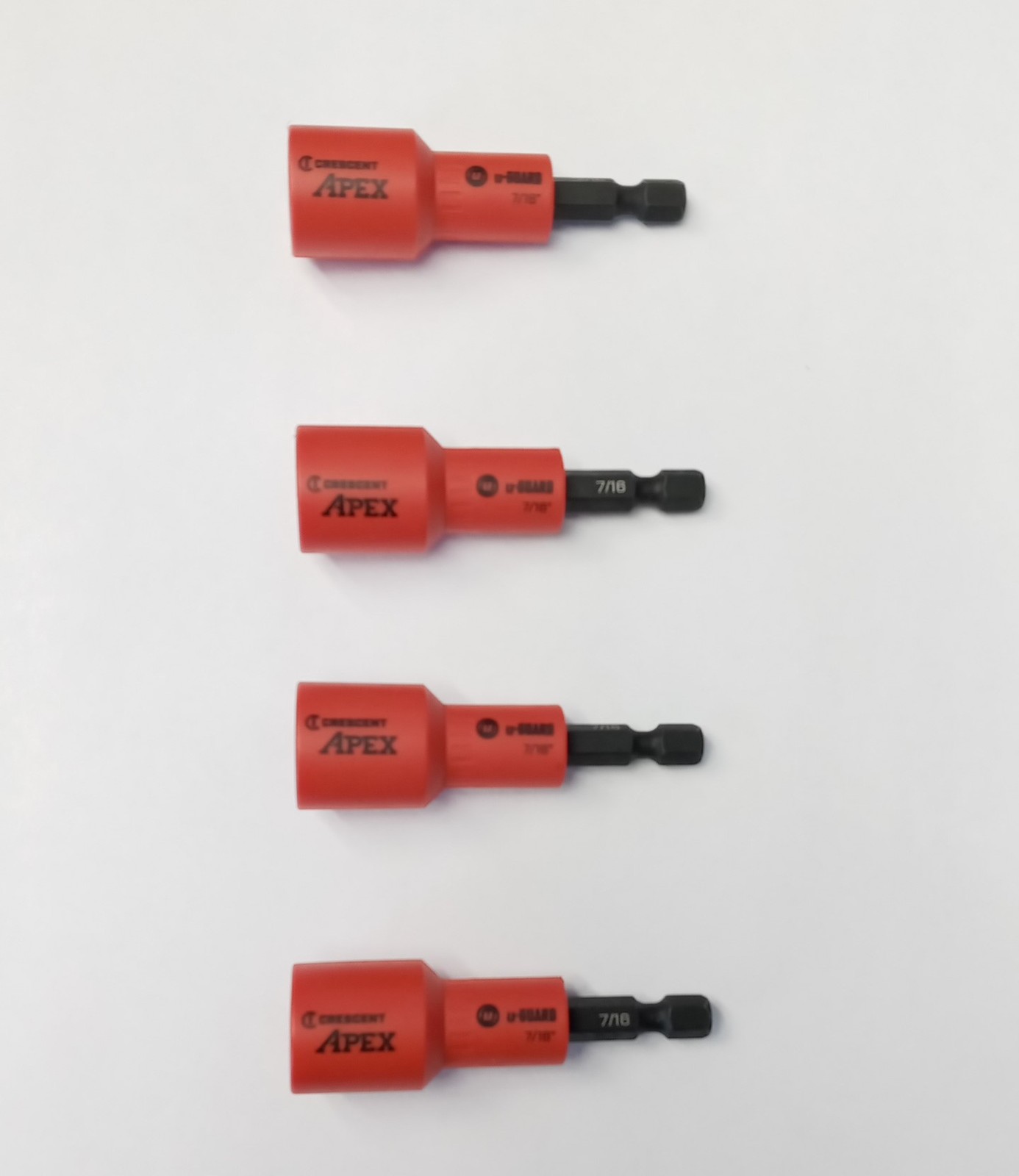 Crescent CAUGN2DHX28 7/16″ U-GUARD Covered Magnetic Nutsetter 4pc