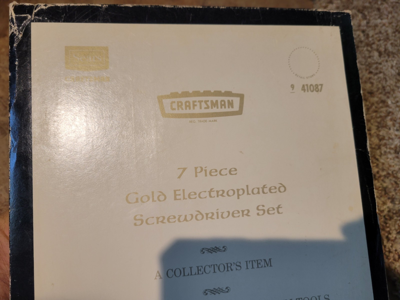 Craftsman 7 Piece Screwdriver Set Gold-Plated 41087 Hard To Find