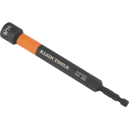 Klein Tools Magnetic Color Coded Nut Setters 5 Inch Extended Reach Hex 6 Sizes