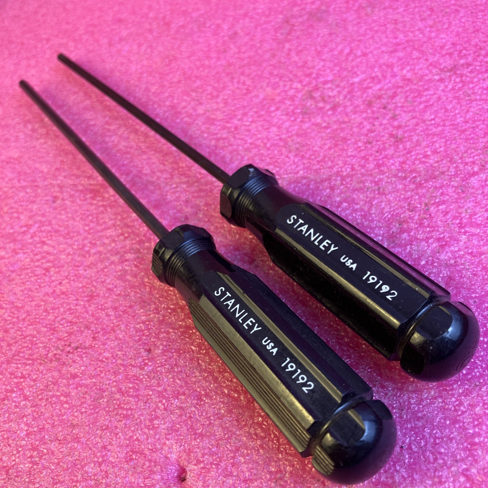 2pcs STANLEY 19192 5/32″ Hex Hole-In-Pin Allen Security Driver, Telephone, Cable