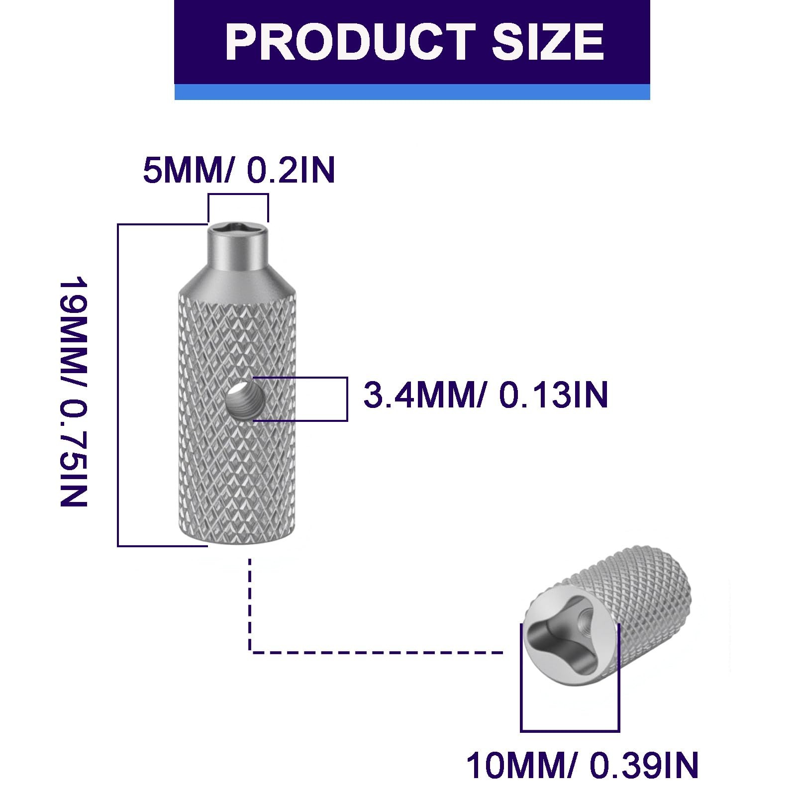 Triangle Screw & Driver Kit Compatible with 4 in x 0.7 in, as shown