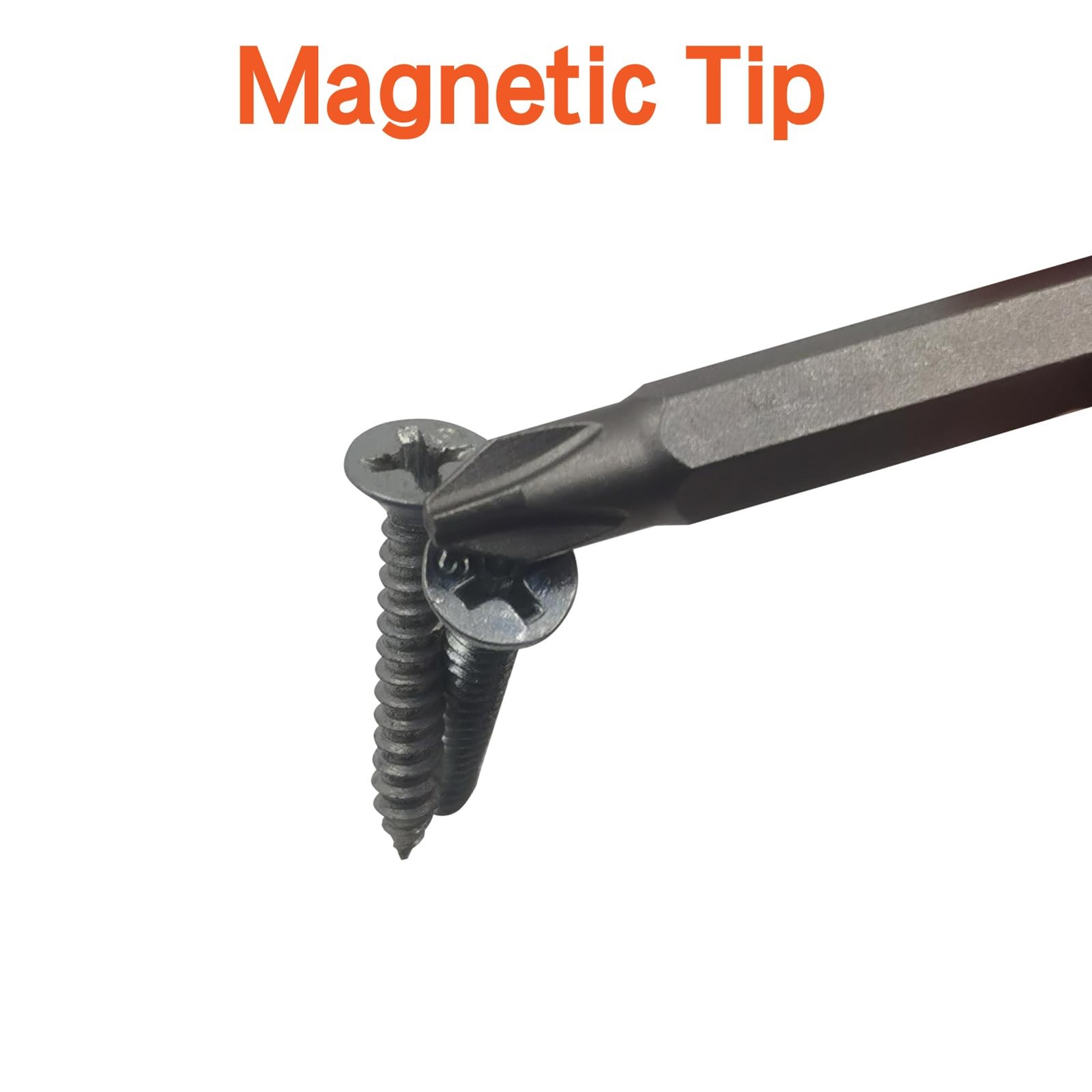 6Pcs 50mm JIS Screwdriver Bit Set with Magnetic Tip,1/4 Hex Shank, S2 Alloy Stee
