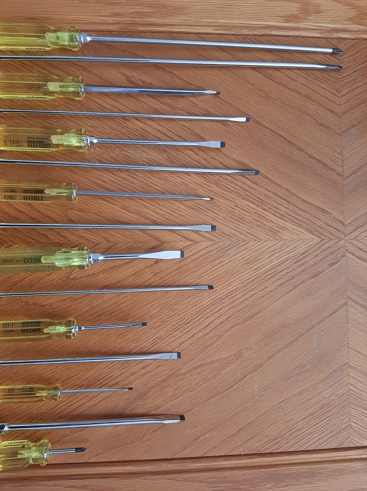 Proto Tool 14 Piece Screwdriver Set, With Extra Long Screwdrivers Made In USA