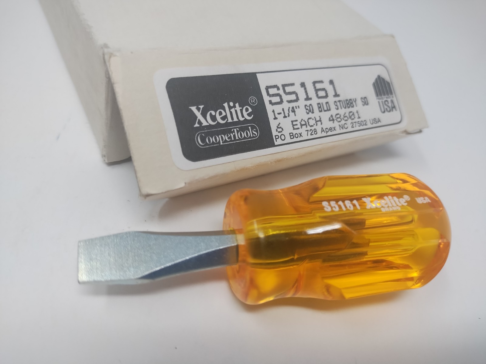 Xcelite S5161 Flat Stubby Screwdriver 5/16″ Tip Standard. Vintage, Made in USA