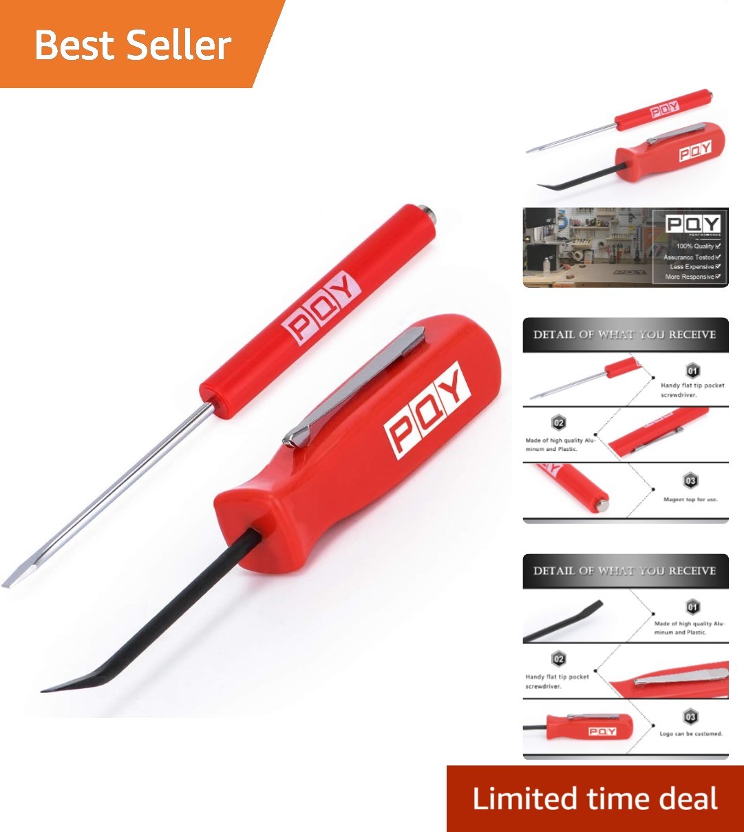 Durable Pocket Magnetic Screwdriver & Pry Bar – Handy for Home Improvement