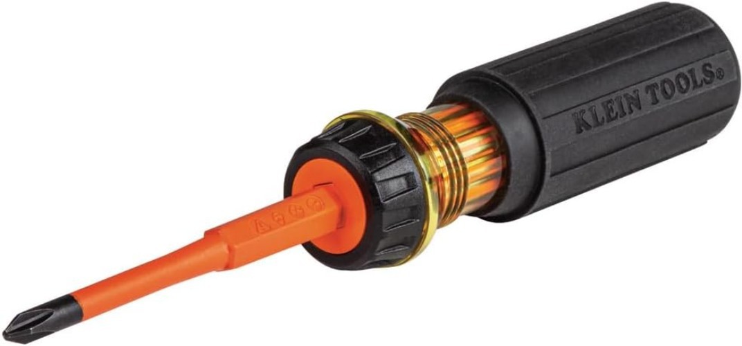 Insulated Screwdriver Set with Flip Blade Phillips and Slotted Tips for Elect…
