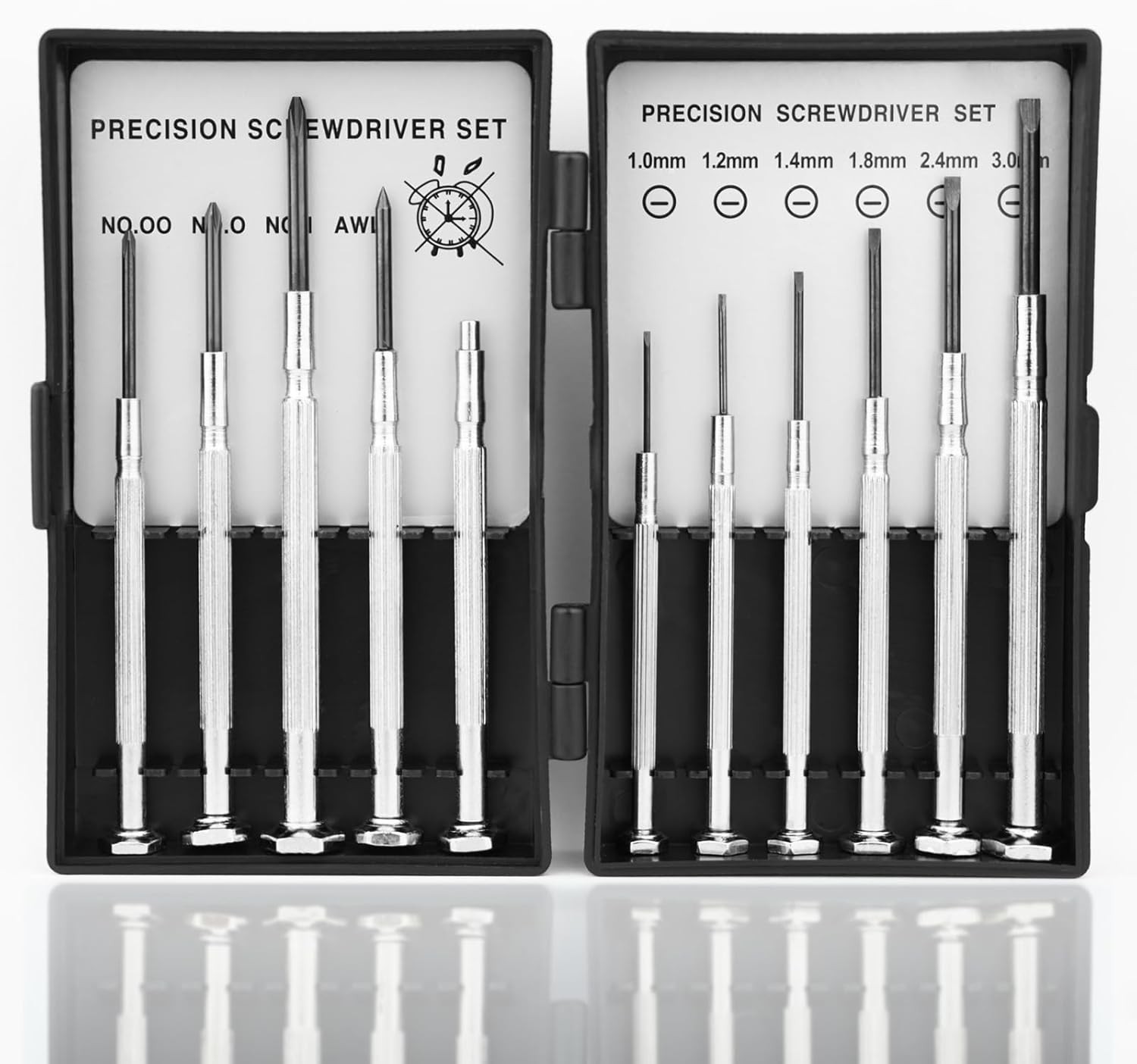 11PCS Small Precision Screwdriver Set, Premium Mini Small, Silver and Black