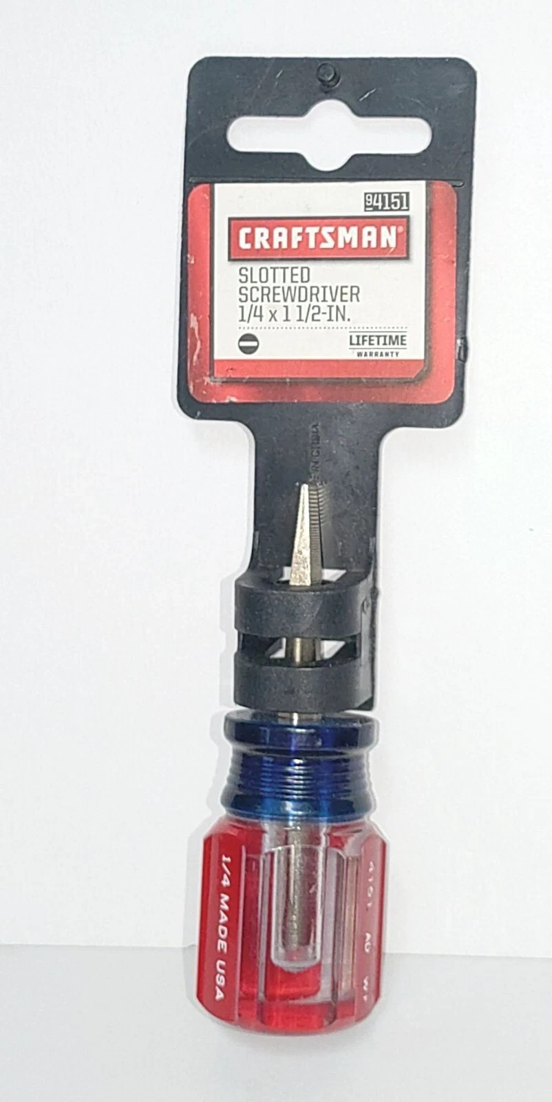 Craftsman Slotted Flathead Stubby Screwdriver 1/4″ x 1-1/2″ Made in USA 4151