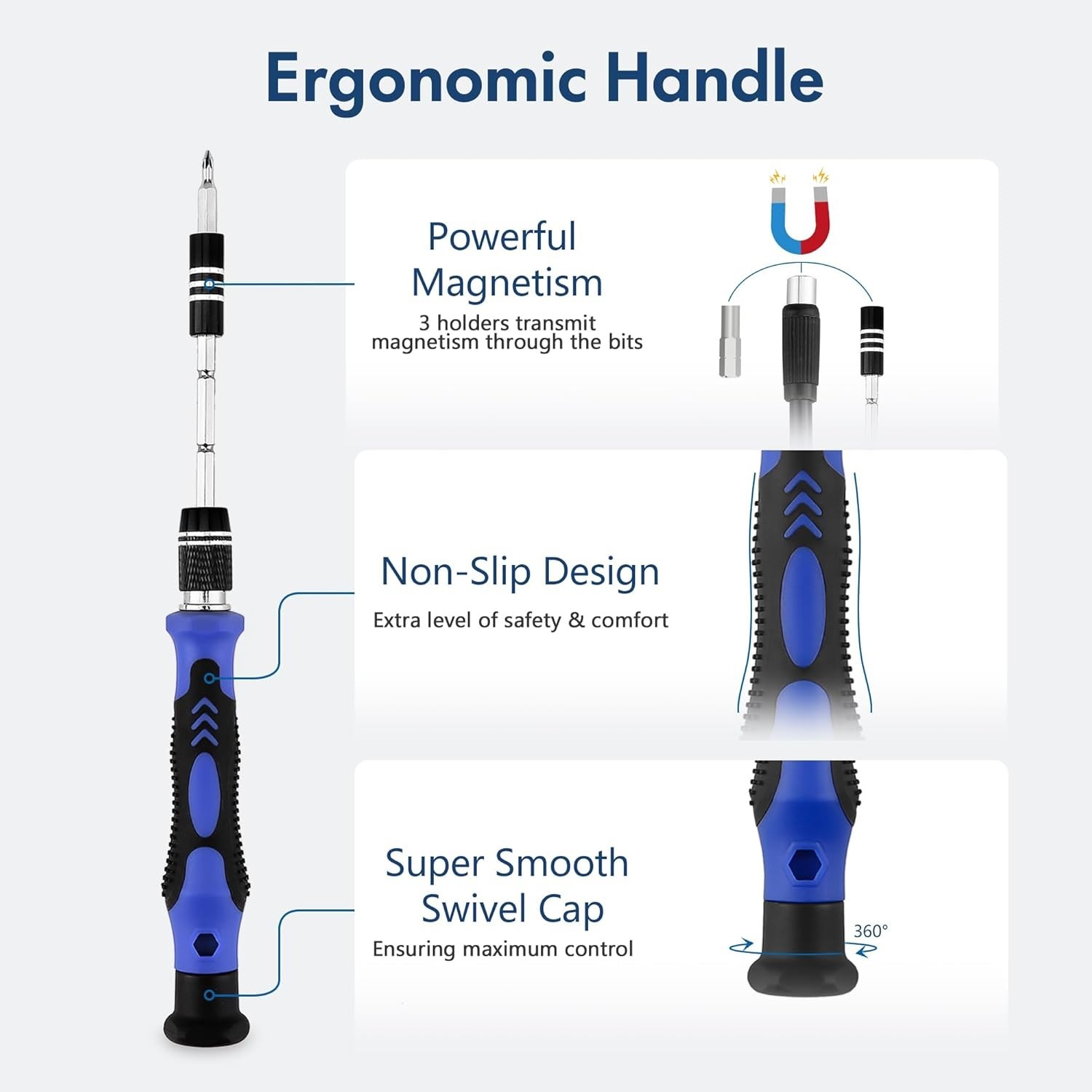 Durable 62-in-1 Magnetic Screwdriver Kit – Perfect for Home & Office Repairs