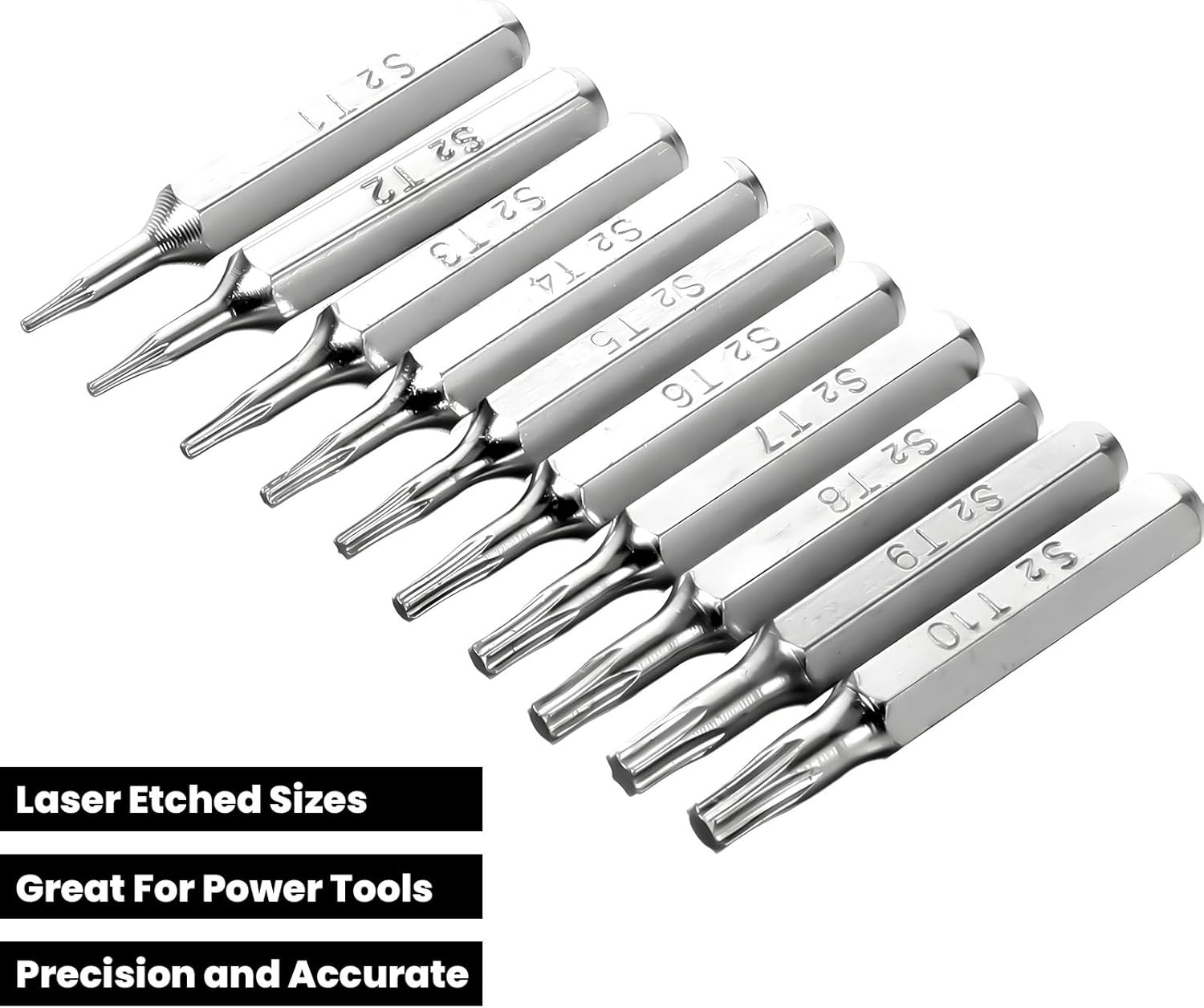 10PCS Security Torx Bit Set, Precision Torx Bit Set T1 – T10 Miniature Screwdriv