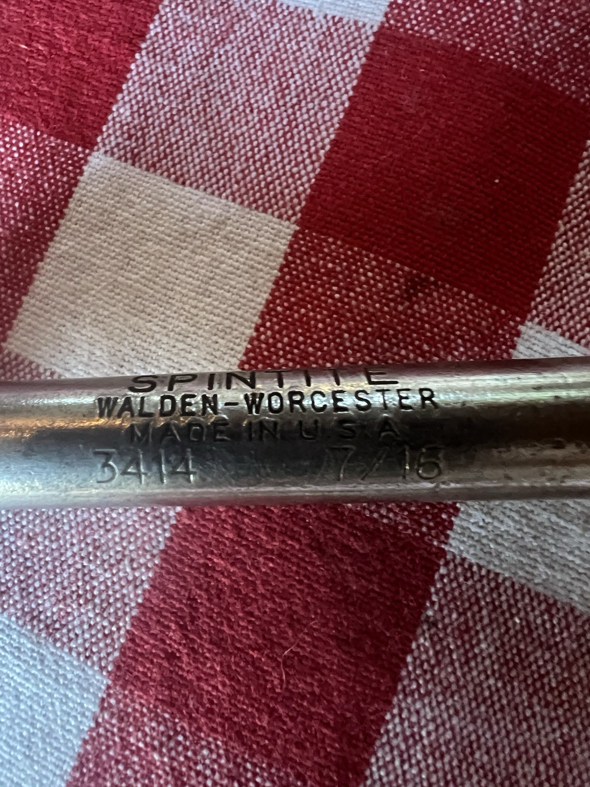Vintage SPINTITE #3414 7/16″ Nut Driver 6 Point Walden Worcester Wood Handle