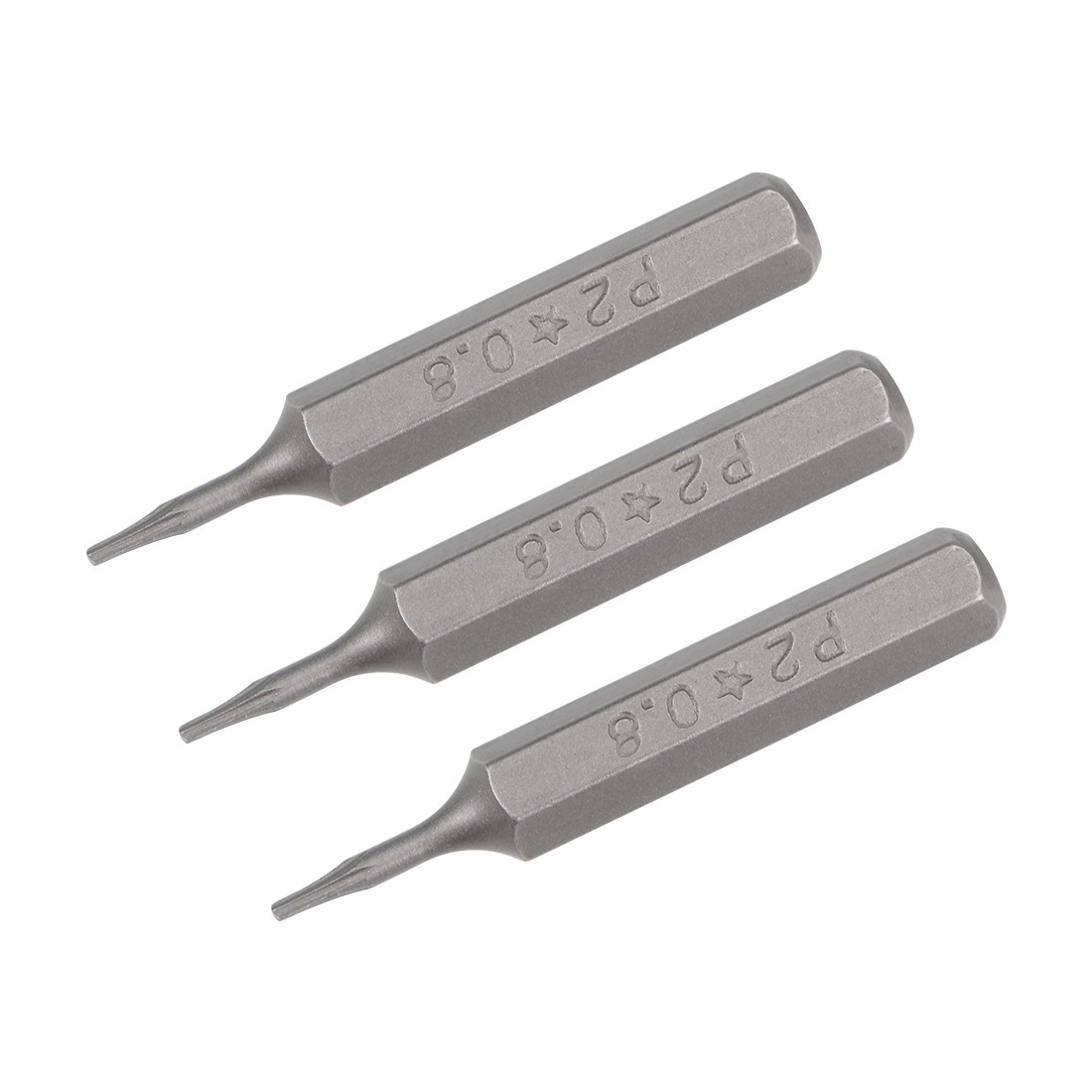 3pcs Screwdriver Bits 5/32 Inch Hex Shank Star-Shape P2/0.8mm Bit