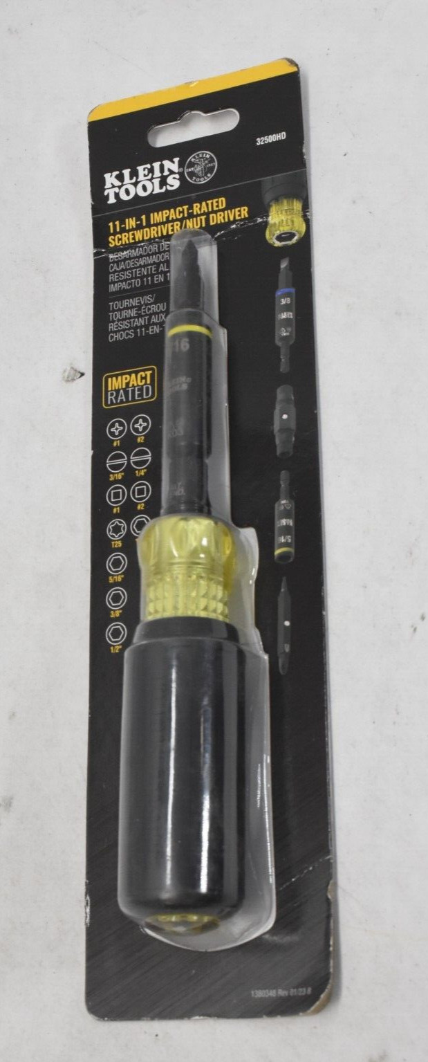 Klein Tools 32500HD 11-in-1 Multi Bit Screwdriver Nut Driver Impact Rated