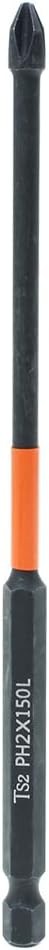 10PCS Phillips Impact Driver Bits – High Torque, Length:6, Black and Orange
