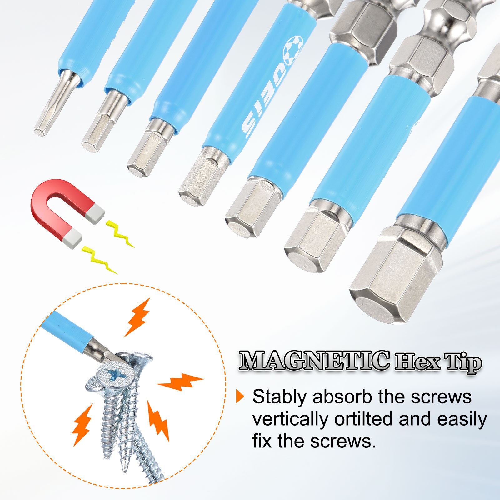 2pcs 3mm Hex Bits for Screwdriver, 1/4″ Nail, 5cm S2