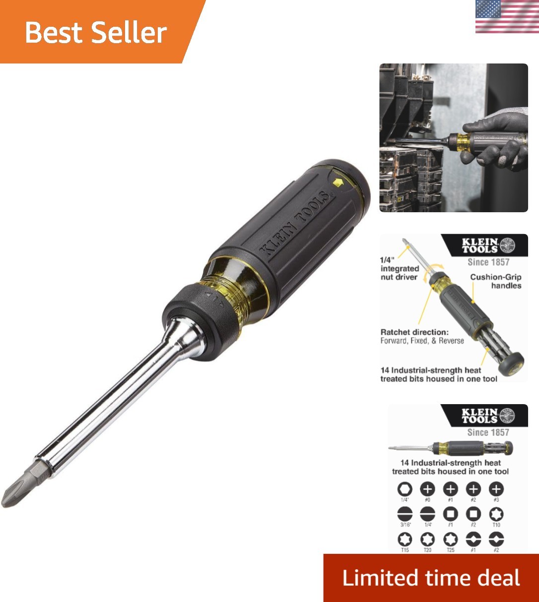 Durable Ratcheting Screwdriver with Cushion-Grip: Perfect for Home Improvement