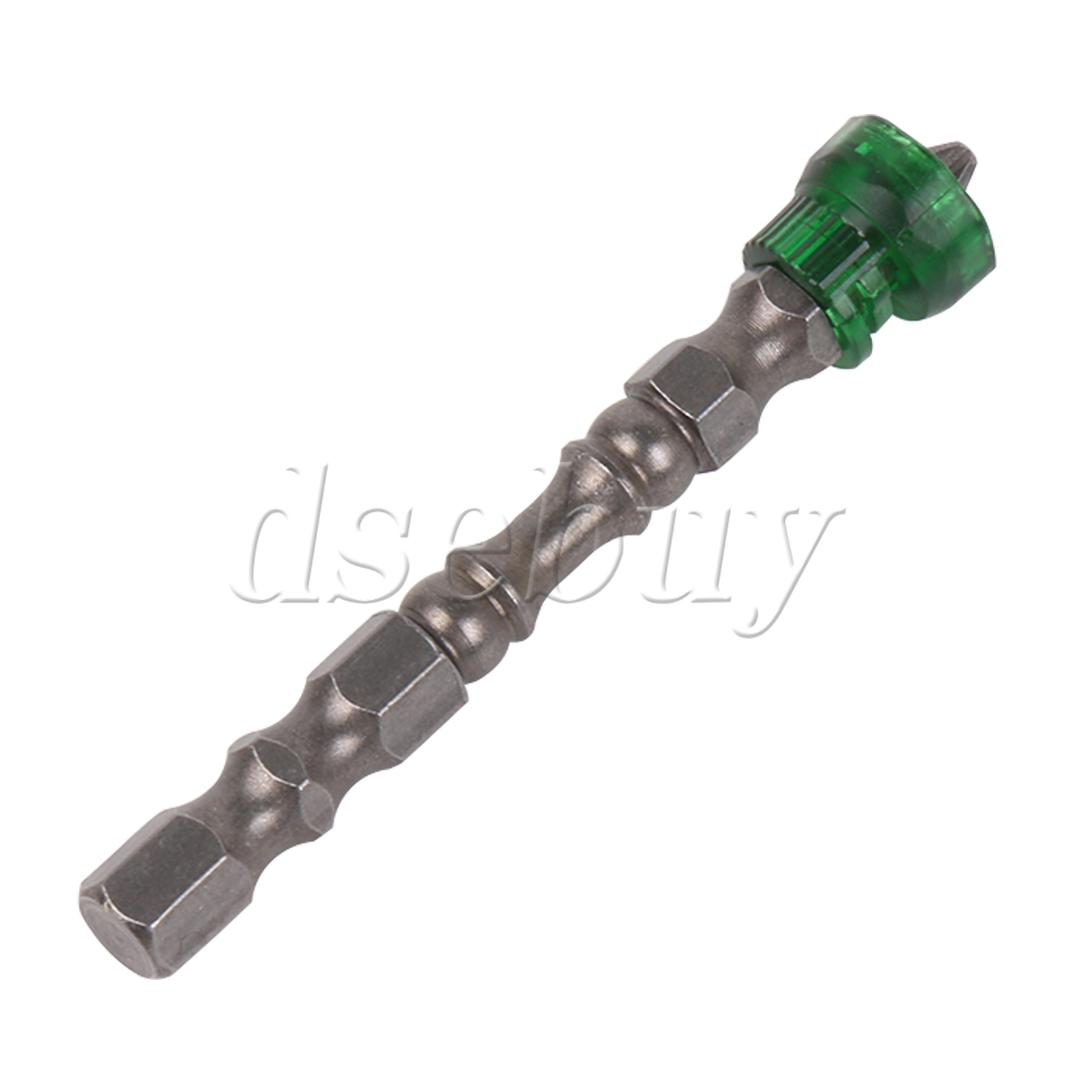 25PCS Green Magnetic Collar Design S2 Steel Screwdriver Bit w/ 1/4″ Hex Shank
