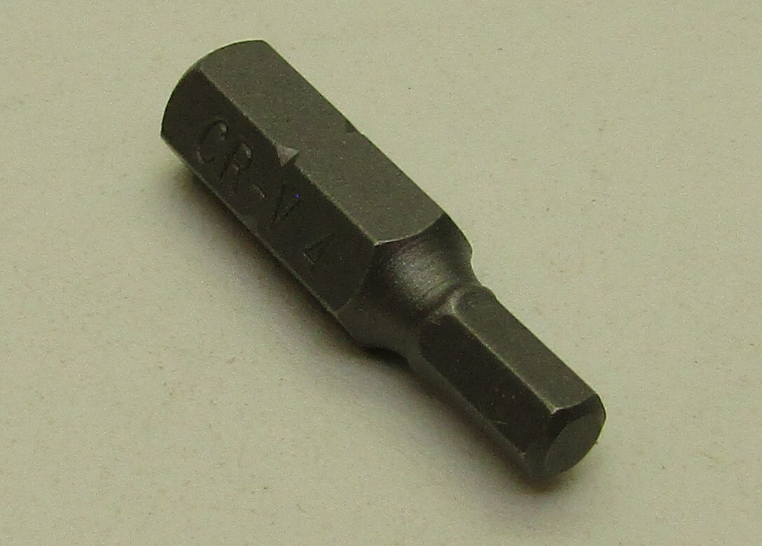 5x 4mm Allen Bits H4 Metric 25mm/1″ Long 1/4″ Hex Shank Screwdriver Drill