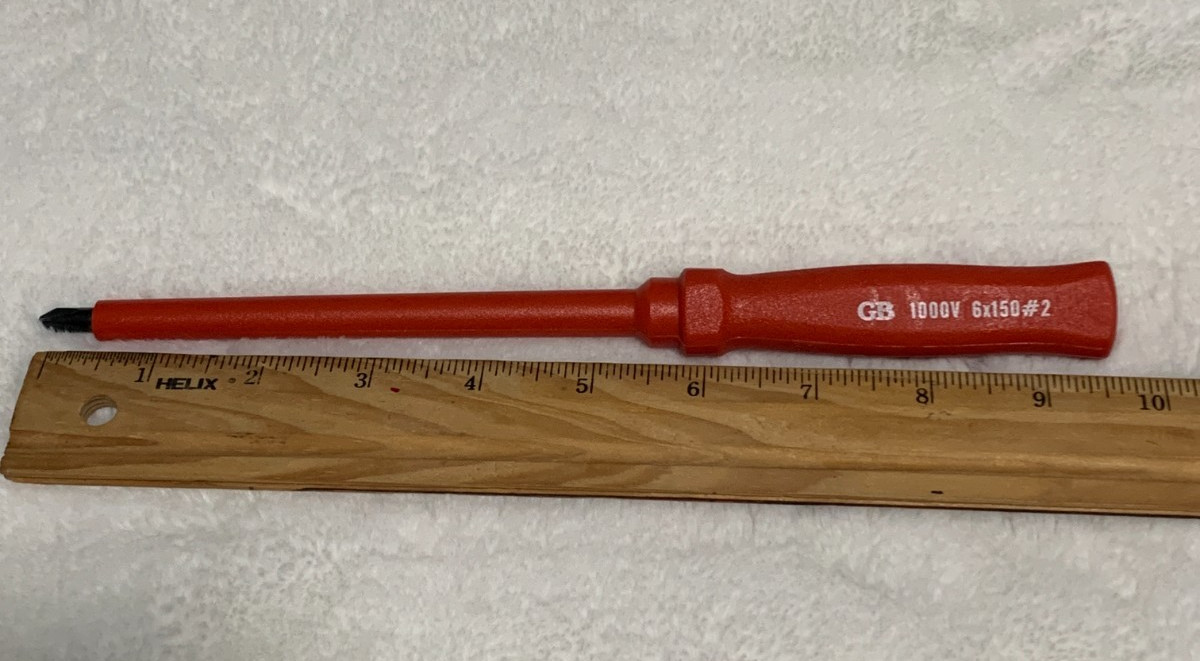 GB Insulated Flathead Screwdriver 1000V 6×150