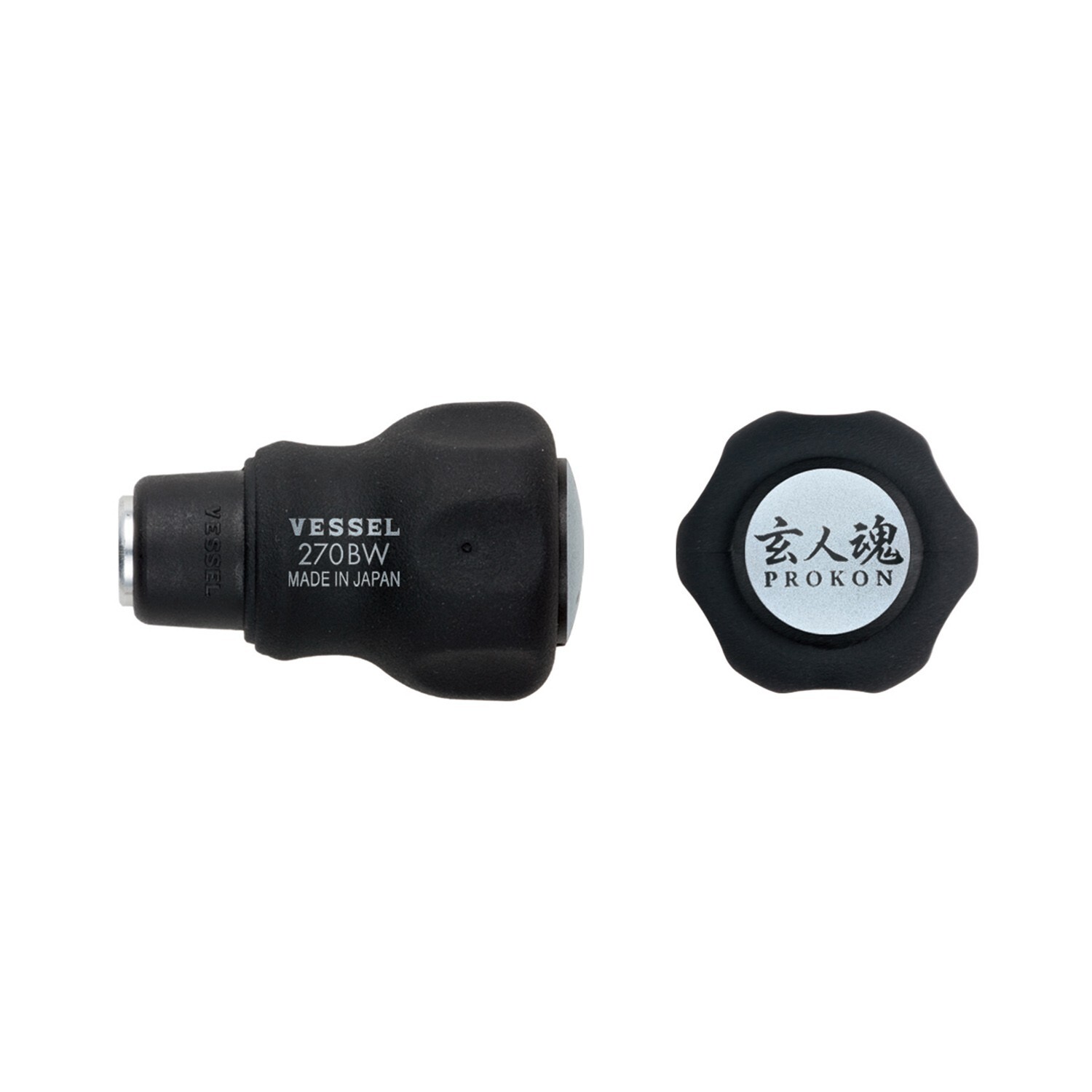 Vessel Stubby Ball Grip Screwdriver 1/4″ Hex Double End Bit PH2 S6 270BW JAPAN