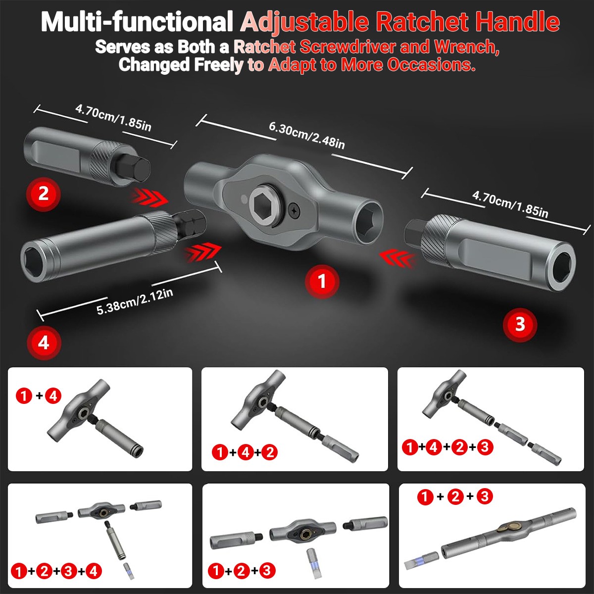 25pcs 24 in 1 Multifunction Screwdriver Head Set Household Repair Ratchet Wrench
