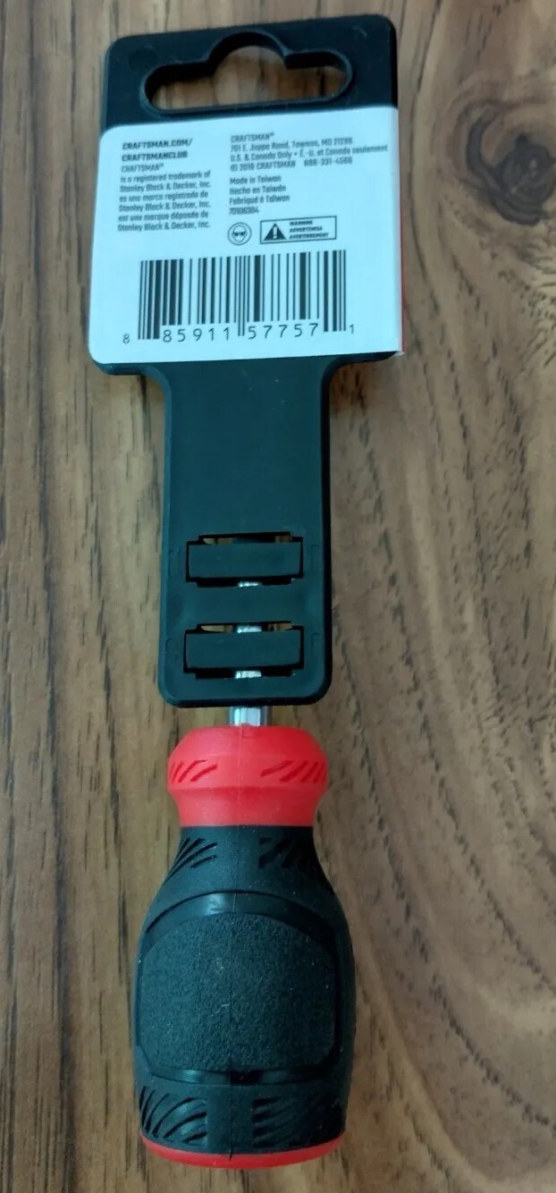 CRAFTSMAN Stubby Phillips Tip (PH#2 X 1.5″) Bi-material Handle, New