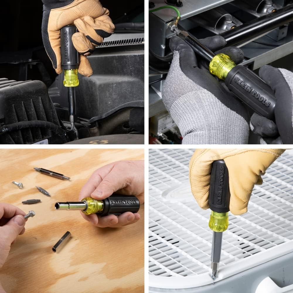 Versatile 11-in-1 Nut Driver Set with 8 Bits and Cushion Grip – Indoor/Outdoor