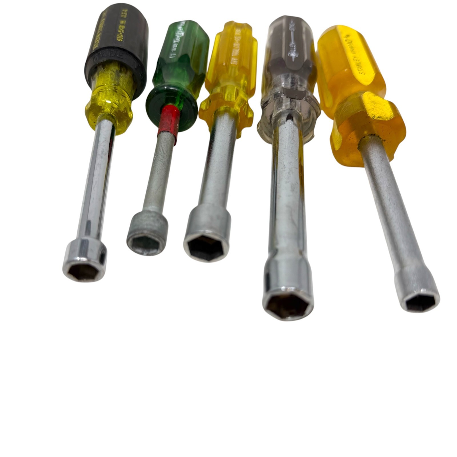Klein 630-5/16, Allen 57110, Stanley, Ivy Nut Driver Hand Tool Lot, 5 Pcs