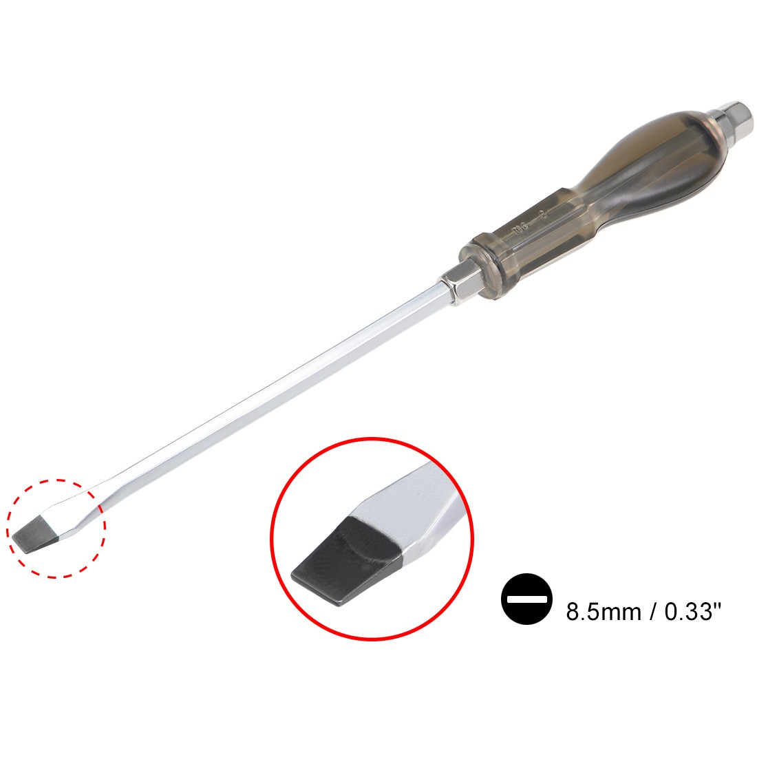 8.5mm Slotted Impact Screwdriver 8-Inch Demolition Driver Magnetic