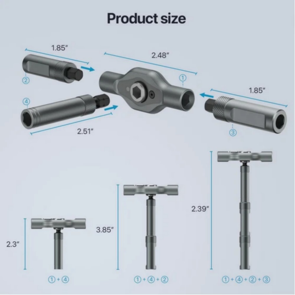 25Pcs 24 in 1 Multifunction Screwdriver Head Set Household Repair Ratchet Wrench