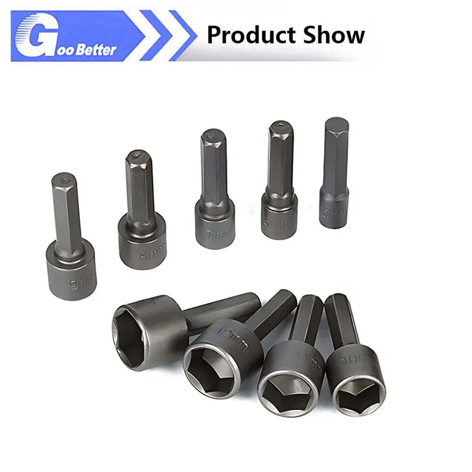 10pcs Inch Hex Allen Bit Key Sockets Sleeve Nut Driver Screwdriver Nonmagnetic