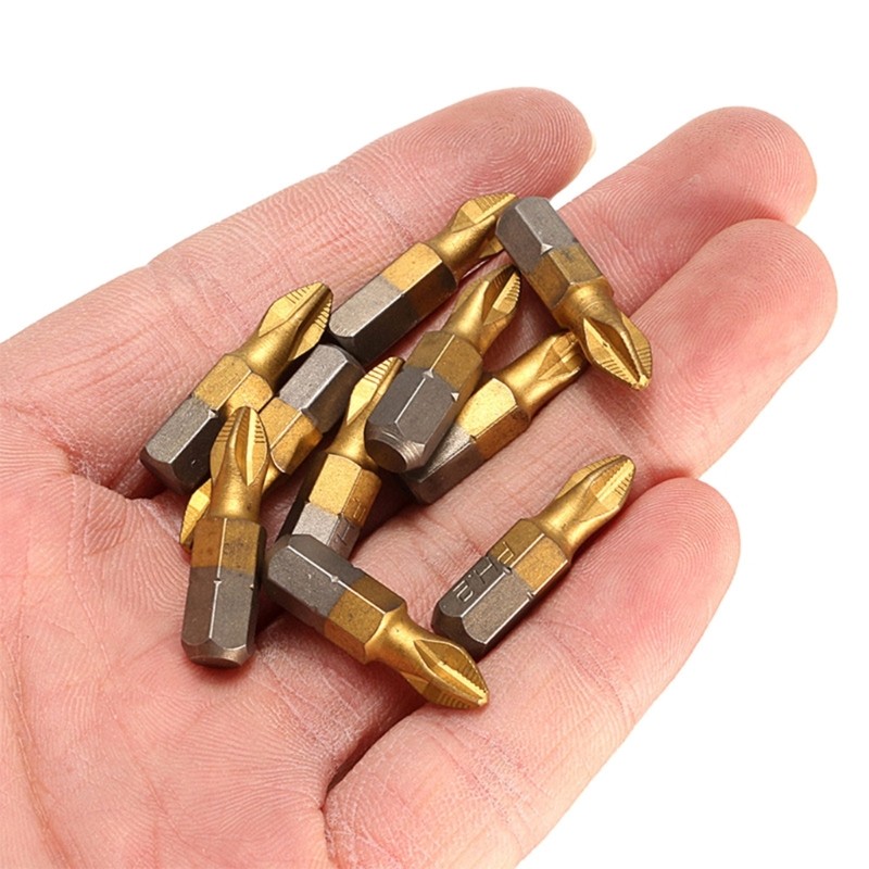Complete 10pcs PH2 Screwdriver Bit Set Antislip Drill Bit for Woodworking