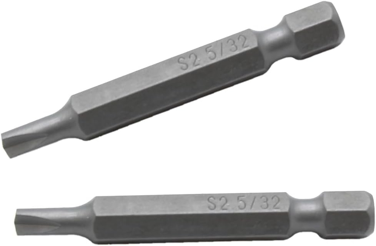 25 Pc 5/32 Inch Clutch 2 Inch Long Screwdriver Insert Bits, Durable S2