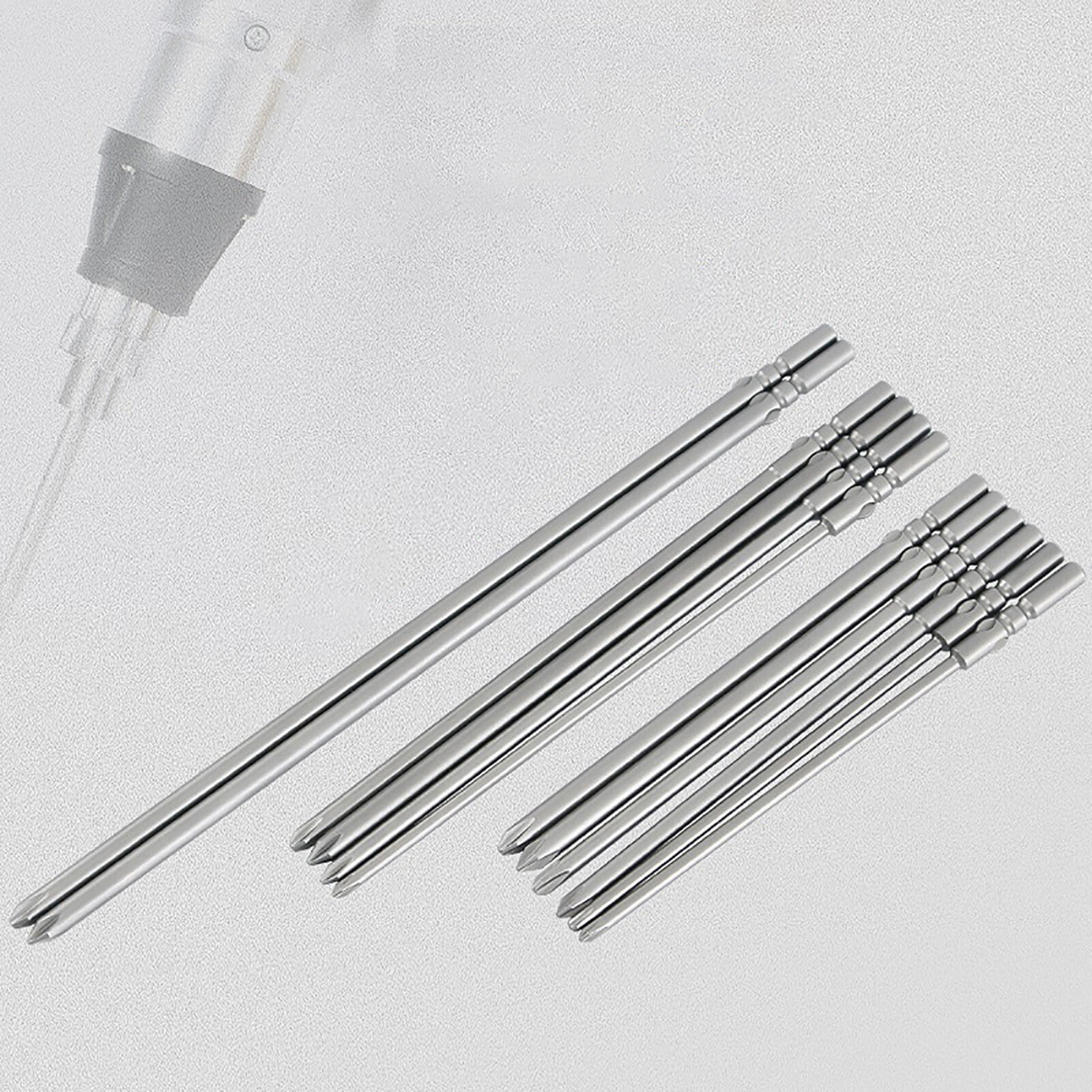 50mm-200mm Long Magnetic Power Drill Screwdriver Bit Set 5mm Round Shank